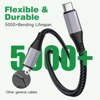 Câble de données tressé en nylon WISTAR, charge rapide 100W PD, 1m court, USB-C vers USB-C pour téléphone portable et ordinateur – Offre Spéciale