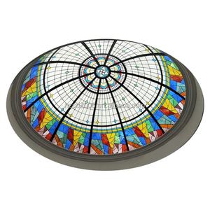 Bloque de Vidrio Sólido Hecho a Mano Personalizado para Uso en Hoteles, Domo Tiffany Skyline - Product Image 2