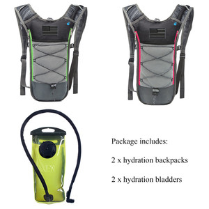 2er Pack Trink rucksack mit 2L PEVA Trink blase Leicht gewicht Pack - Product Image 1