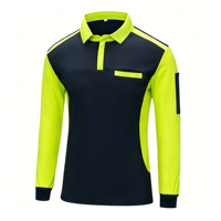 Polo à manches longues en polyester personnalisable pour équipes d'entreprise, idéal pour les commandes en gros pour groupes professionnels