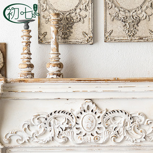 American Country Style Vintage Distressed <b>Candlestick</b> Wood Yellow Round Ironwood Wedding Lights Foyer Decoration - Product Image 2