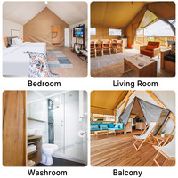 Casa de Campaña de Lujo Tipo Safari con Estructura de Acero para Vacaciones y Retiro