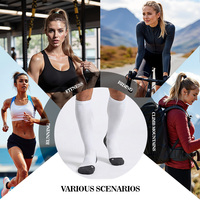 Chaussettes de compression sportives unisexes personnalisées pour la circulation sanguine, mollets 20-30 mmHg, chaussettes de compression de course à pied graduées 15-20 mmHg, sans couture, ClimbSock