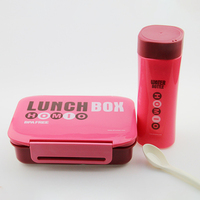 Groothandel BPA-vrije lunchbox waterfles set lekvrij met gespsluiting Bento box kinderen school kantoor aangepaste kleur