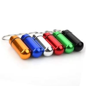Custom Logo Printed Outdoor Survival Pocket Aluminium Alloy Mini Waterproof <b>Pill</b> Box Case Bottle Drug <b>Holder</b> Container Medicine - Product Image 1