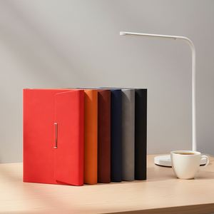 สมุดบันทึกไดอารี่แบบสันห่วง A5 ปกหนัง PU สีดำ พร้อมกระดาษไขแบบกำหนดเอง - Product Image 3