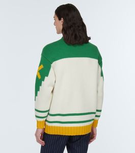 2023 personalizado OEM y ODM Intarsia Jersey de punto de manga larga cuello redondo suéter de lana - Product Image 3