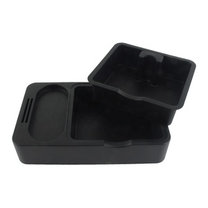 Caja de desechos para café espresso clásica de color negro con función dual de almacenamiento y apisonador, con contenedor extraíble - Product Image 4
