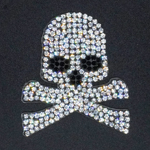 Patch adhésif de luxe à fixer à chaud personnalisé, feuille de décoration adhésive squelette, presse à chaud, fer Bling sur transfert de strass - Product Image 4
