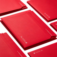 Enveloppe rigide en carton kraft blanc uni personnalisée en gros, sans pliure, avec adhésif