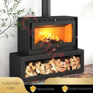 Camiol fabrika kapalı dekoratif bağlantısız ahşap yanan çelik soba şömine - Product Image 5