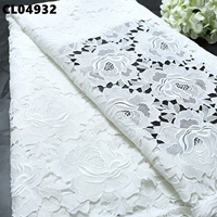 Nouvelle dentelle guipure brodée 100 % polyester avec cordon, élégante, pour la mode et la décoration intérieure, vente en gros 2026