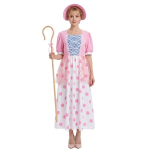 Disfraz de Toy Story Bo Peep, vestido rosa con lunares, disfraz de Halloween, talla para mujer adulta - Product Image 1