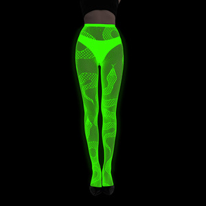 Lencería sexy para <span class=keywords><strong>mujer</strong></span>, <span class=keywords><strong>medias</strong></span> de red luminosas, pantimedias de malla que brillan en la oscuridad, <span class=keywords><strong>medias</strong></span> para araña sexis, serpiente, <span class=keywords><strong>esqueleto</strong></span>, murciélago - Product Image 2