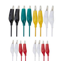 Pinzas de cocodrilo para batería, de metal, moldeadas, eléctricas, de plástico, personalizadas, mini, plateadas, doradas
