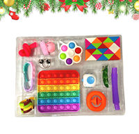 Calendrier de l'Avent Fidget Noël Jouets Boîte Surprise Compte à Rebours 12 Jours Pop Sensoriel Anti-Stress Jouets Cadeau pour Enfants Filles