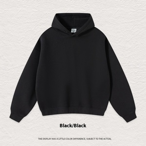 Sudadera con Capucha KI2701 para Hombre, Colección Otoño/Invierno 2025, de Forro Polar de 350G, Sólida, Antipilling, Corte Holgado y Corto, con Cuello con Capucha Grueso - Product Image 5