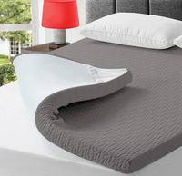 3 Zoll Kühlgel-Memoryschaum-Matratzenauflage in Vollgröße, Druckentlastende Bettauflage für Schlafzimmer