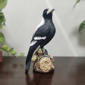 राल घंटी पक्षी मूर्तिकला मैगपाई मूर्ति और घर के गार्डन सजावट