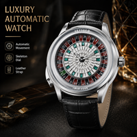 Montre mécanique de luxe pour homme Jacob & Co. avec cadran rotatif à roulette et diamants en cristal, style casino
