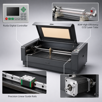 Machine de gravure et de découpe au laser CO2 1080, 1000*800mm, graveur et découpeur laser CNC pour bois, acrylique, cuir, MDF, caoutchouc