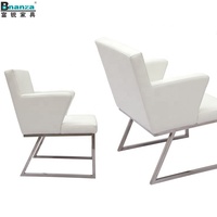 Meubles de bureau de luxe en cuir blanc, canapé, design, allemagne