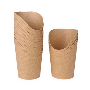 Wholesale 8OZ/12OZ/16OZ Custom Printing Single Wall Black <strong>Paper</strong> Waffle <strong>Cup</strong>, French Fries Waffle Packaging Box - Product Image 2