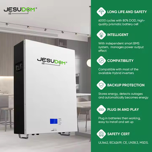 Jesudom Système d'énergie solaire hybride 15Kw Stock UE 5000 Watts 2,5 Kw 10Kw Kit complet de panneau solaire pour la maison avec ensemble de stockage - Product Image 3