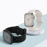 Bracelets de montre sport en silicone tressé pour femmes et hommes, bracelet de remplacement en caoutchouc pour Apple Watch