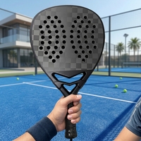 Raquette de paddle-tennis professionnelle en fibre de carbone 3K/12K/18K de haute qualité avec logo personnalisé