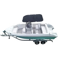 Bateau de pêche rapide à console centrale en fibre de verre de 20 pieds avec télécommande pour divertissement familial, 8 personnes, vente en gros