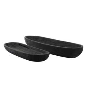 Ciotola ovale in legno per tavolino da caffè e piano cucina, centrotavola moderno per l'arredamento della casa. - Product Image 3