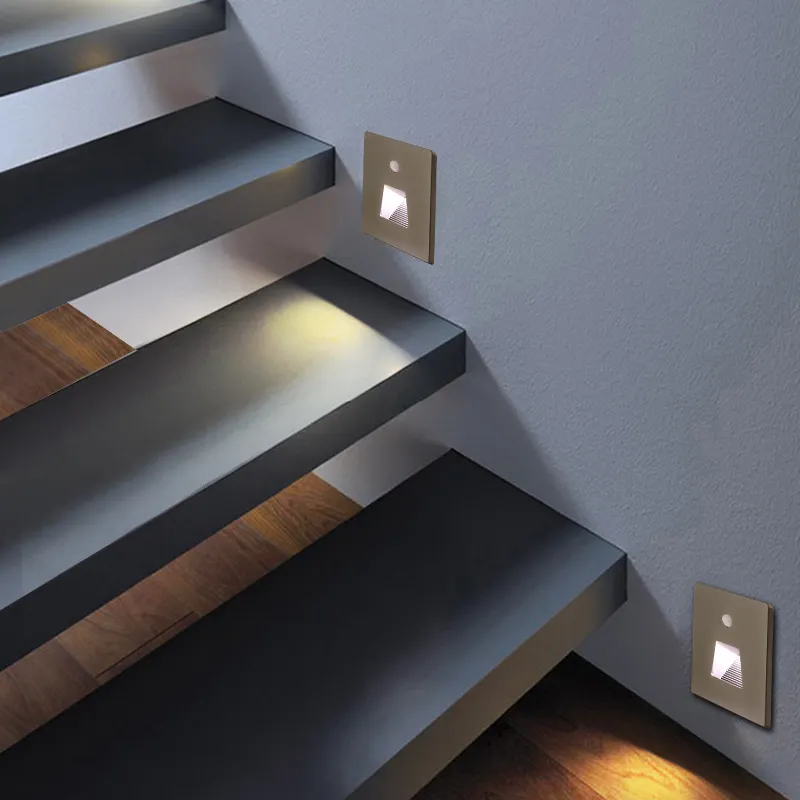 Hot sale IP65 LED stairs lights for indoor stairs step light with motion sensor step lights in various colours and shapes