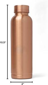 Bouteille en cuivre authentique Couvercle élégant Résistant à la rouille Étanche Améliore la digestion pour les sports de plein air Hydratation à la maison Drinkware - Product Image 2