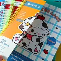 Carnet spirale A4 B6/B5 motif agneau mignon, 120 feuilles, pages détachables, lignées et quadrillées, papeterie scolaire colorée pour étudiants
