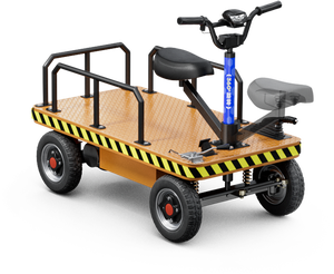 Транспортная тележка 1 тонна, четырехколесная, электрическая, для оптовой торговли, логистики, перемещения грузов, большая, устойчивая - Product Image 3