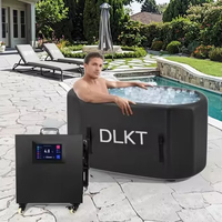 Senyap kecil 1/3hp R410A pendingin air kondisi baru dengan Filter dan pompa 220V peralatan pendingin Plunge dingin untuk mandi es rumah