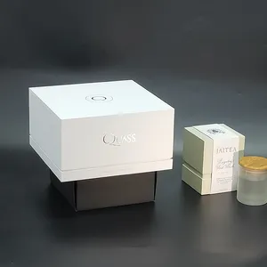 Jar White Paper Gift 'Pakaging' Linen Texture Candle Box