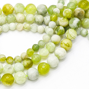 Cuentas de Piedra de <span class=keywords><strong>Jade</strong></span> Serpentina Verde Leche Baratas al por Mayor, Marca Tactful Modelo 0060 Qiti Milk Cap Verde Claro para Fabricación de Joyas - Product Image 4