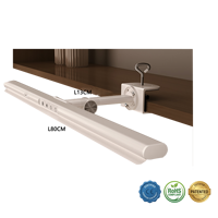 Lampe de bureau LED contemporaine en métal, alimentation CA, réglable, 95 CRI, gradation tactile/infrarouge, protection oculaire, écologique, largeur 80 mm, pour l'étude