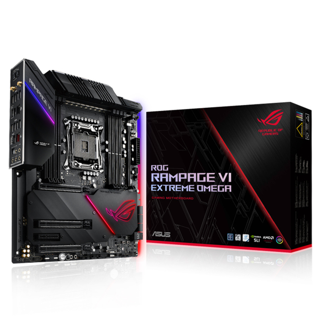 ASUS ROG Rampage VI Extreme Omega X299-II Gaming Server Motherboard Support LGA2066 (Intel 9th Gen X-Series) EATX 8*DDR4 Memory