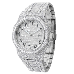 นาฬิกาข้อมือผู้ชายสไตล์ฮิปฮอปประดับเพชร VVS1 แบบ Bussdown Moissanite หรูหรา นาฬิกาอัตโนมัติผู้ชายประดับเพชรเต็มเรือน <span class=keywords><strong>Miyota</strong></span> 9015 - Product Image 2
