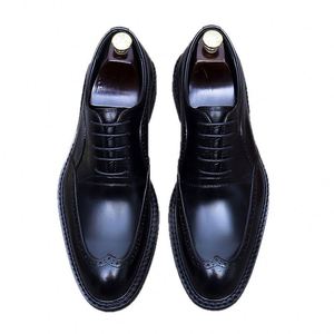 Zapatos Formales de Negocios con Punta Cuadrada Estilo Japonés, de Cuero Vacuno Genuino, Antideslizantes, Transpirables, Ligeros y Cómodos para Boda u Oficina - Product Image 3