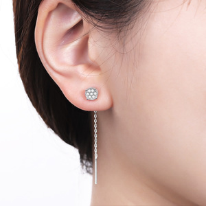 Nuevos pendientes/argollas de latón blanco con borlas, diseño original y exclusivo, modernos y versátiles - Product Image 5