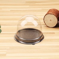 Vente chaude Transparent En Plastique Dessert Emballage Boîte Personnalisé Dôme Gâteau Conteneur pour La Cuisson De Gâteaux Collations Blister Pain PET