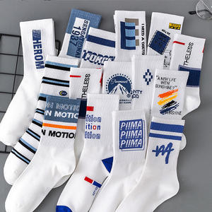 Chaussettes de sport unisexes en polyester/coton, absorbant la transpiration, respirantes, tricotées ODM, pour le basketball, vente en gros pour les jeunes - Product Image 1