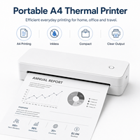 Impresora Térmica Bluetooth A4 para Teléfono y Computadora, Impresora Portátil sin Tinta, Compatible con Múltiples Tamaños de Papel y Papel para Tatuajes