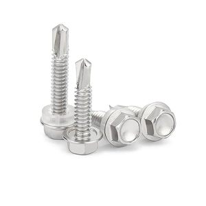 Vis autoperceuses à tête hexagonale M6x25mm-Boulons en tôle autotaraudeuse en acier inoxydable Vis de toit pour toiture en métal - Product Image 3