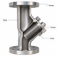 Filtre en Y à bride GL41W CF8 Classe 150 pour filtration de pipeline industriel, filtre en Y à bride pour pipeline industriel, vanne de pipeline industrielle