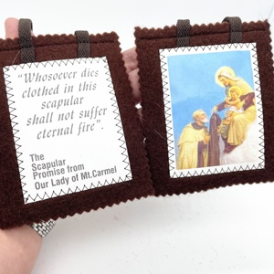 Etiquettes en laine et marron, 50 pièces, disponibles sur plusieurs formes, cadran, idéal pour la prière - Product Image 3